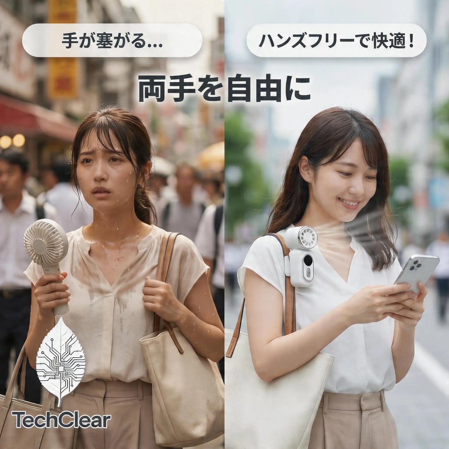 ClipCool Pro｜冷却プレート搭載 3WAY ハンディファン